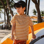 Minikid Yellow Striped T-Shirt - Maby Kids