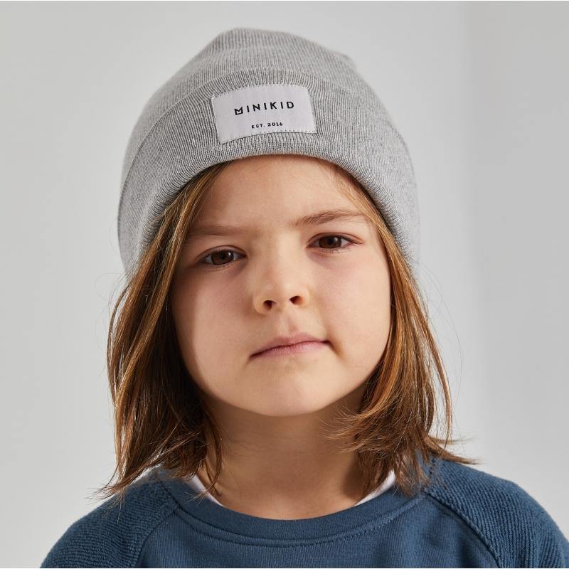 Minikid Merino Hat Grey Beanie - Maby Kids