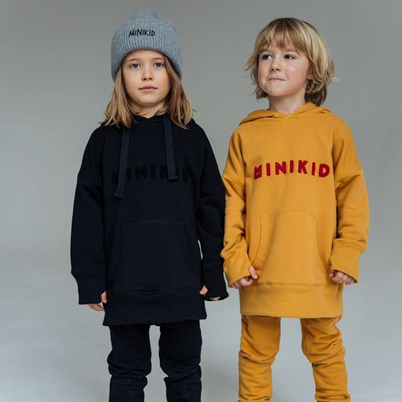 Minikid Oversized Black Hoodie – Maby Kids